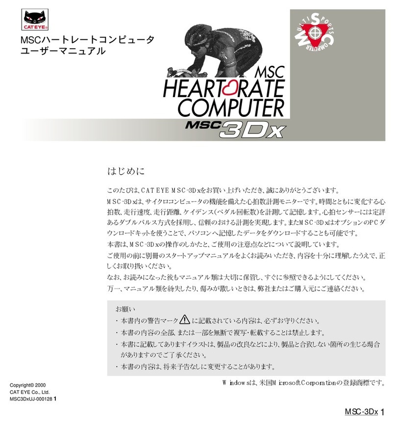 Cateye MSC 3Dx Manuel utilisateur
