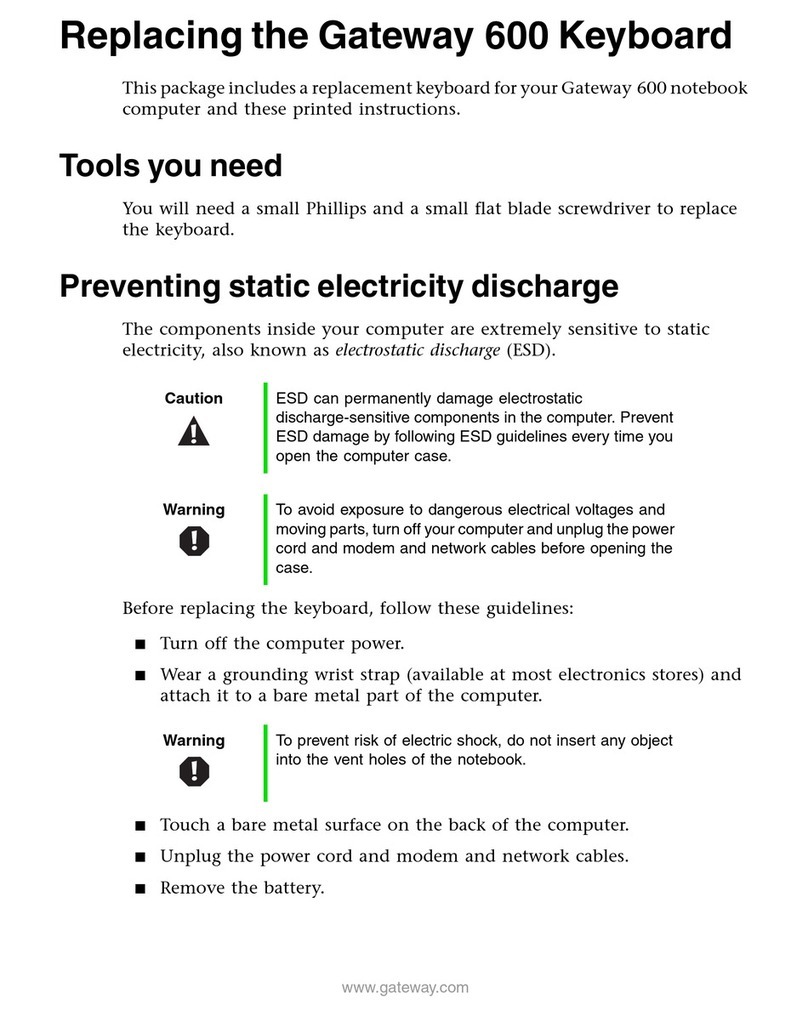Gateway 600YGR Manuel de la liste des pièces