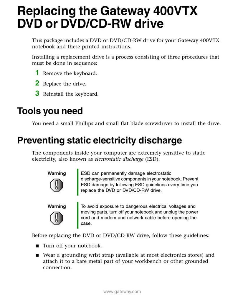 Gateway 400VTX Mode d’emploi