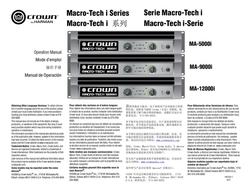 Crown i Series Manuel utilisateur