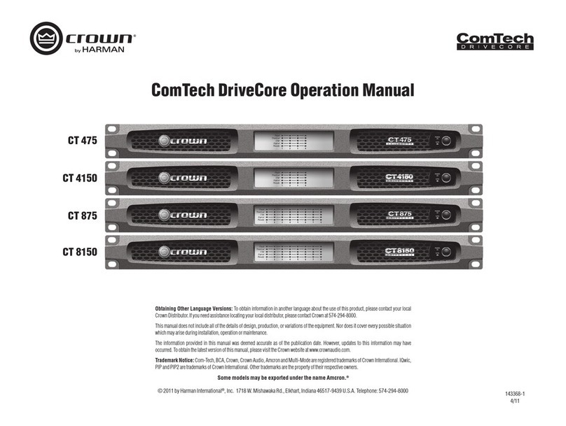 Crown ComTech DriveCore CT 4150 Manuel utilisateur