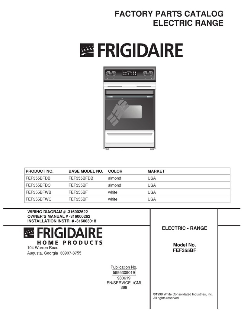 Frigidaire FEF355BF Manuel utilisateur