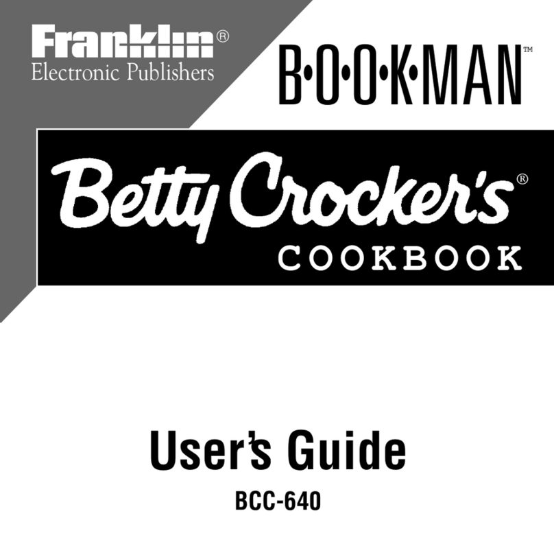 Franklin BOOKMAN BCC-640 Manuel utilisateur