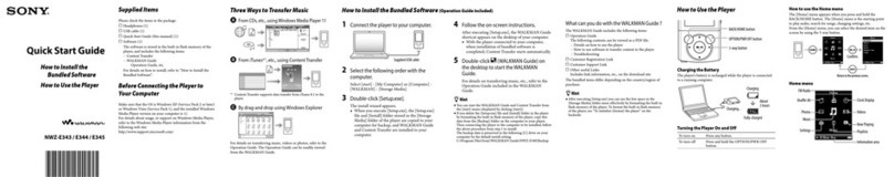 Sony Walkman NWZ-E344 Manuel utilisateur