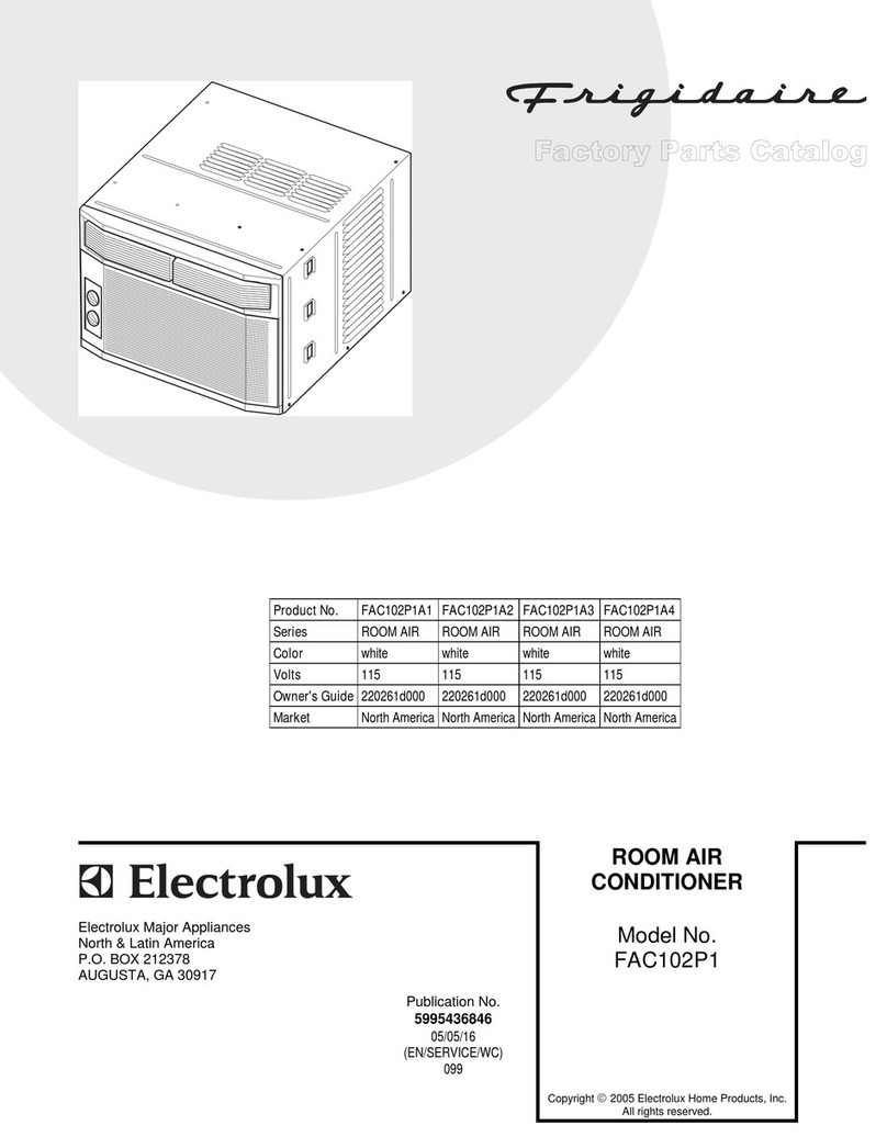 Frigidaire FAC102P1 Manuel utilisateur Frigidaire FAC102P1 Manuel utilisateur