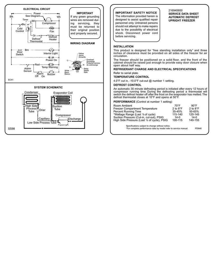 Frigidaire FFU11FK1CW2 Guide de l'utilisateur