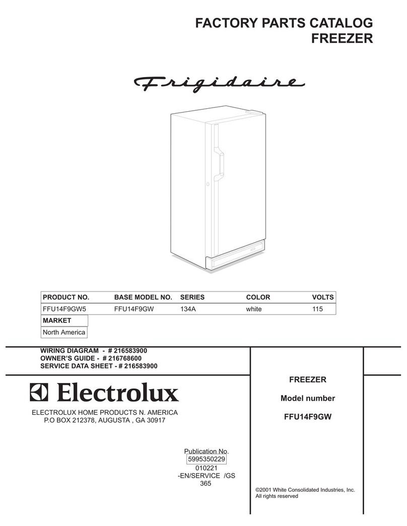 Frigidaire FFU14F9GW Manuel utilisateur Frigidaire FFU14F9GW Manuel utilisateur