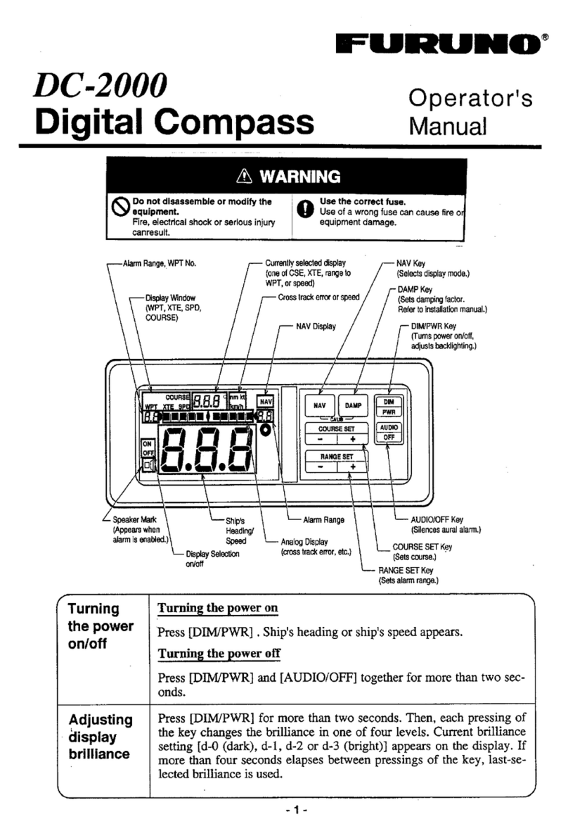 Furuno DC-2000 Manuel utilisateur Furuno DC-2000 Manuel utilisateur