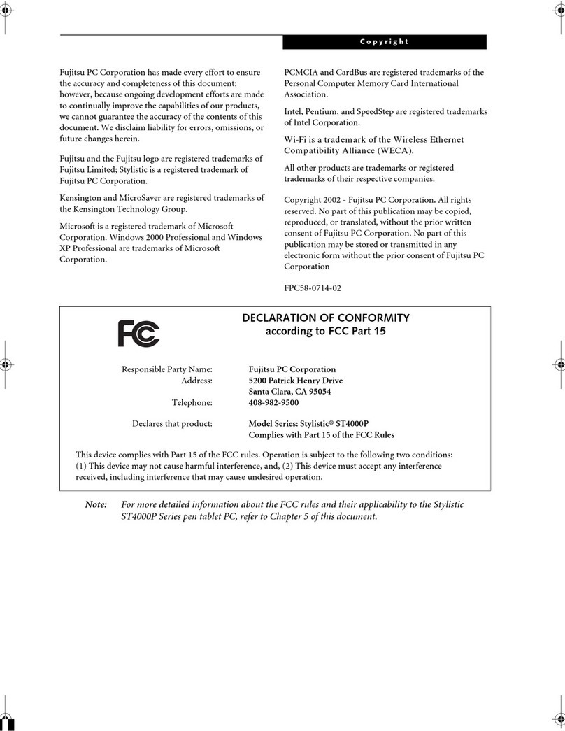 Fujitsu Stylistic 4110P Manuel utilisateur