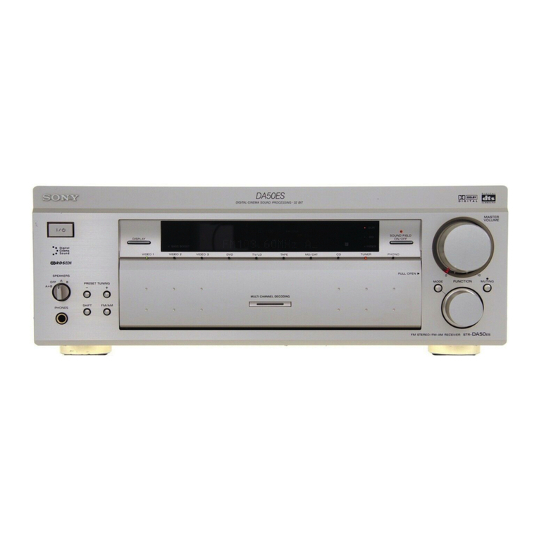 Sony STR-DA50ES - Fm Stereo/fm-am Receiver Manuel utilisateur
