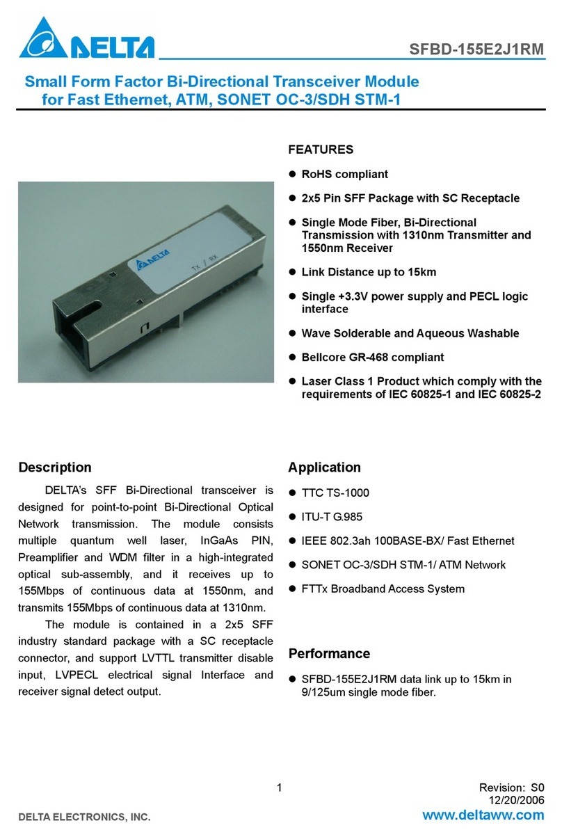 Delta Electronics SFBD-155E2J1RM Manuel utilisateur