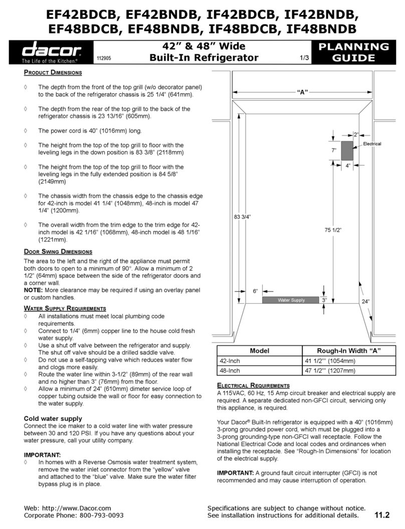 Dacor EF42BDCB Manuel technique