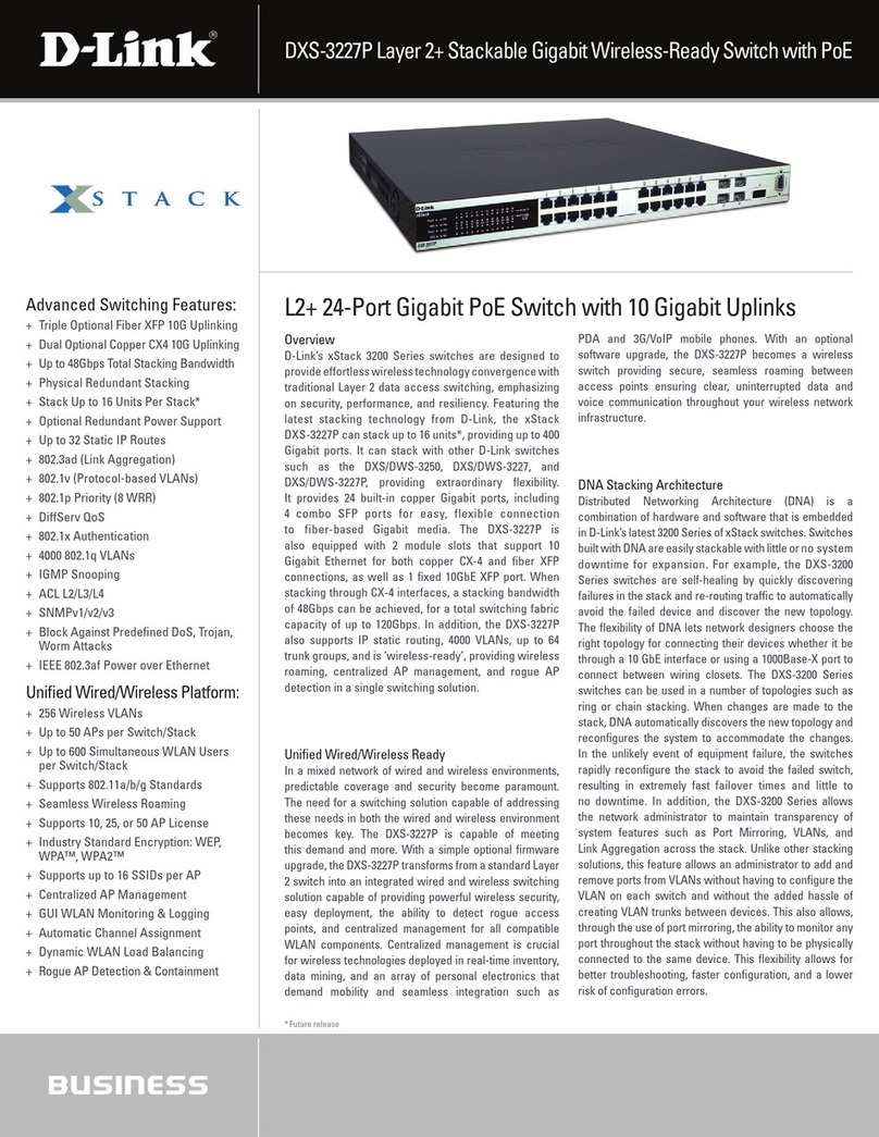 D-Link DXS-3227P - xStack Switch - Stackable Manuel utilisateur