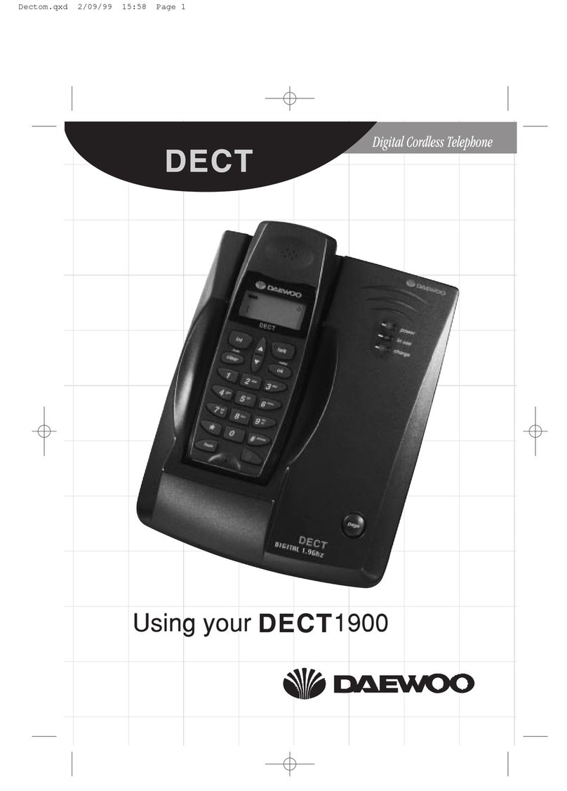 Daewoo DECT 1900 Manuel utilisateur
