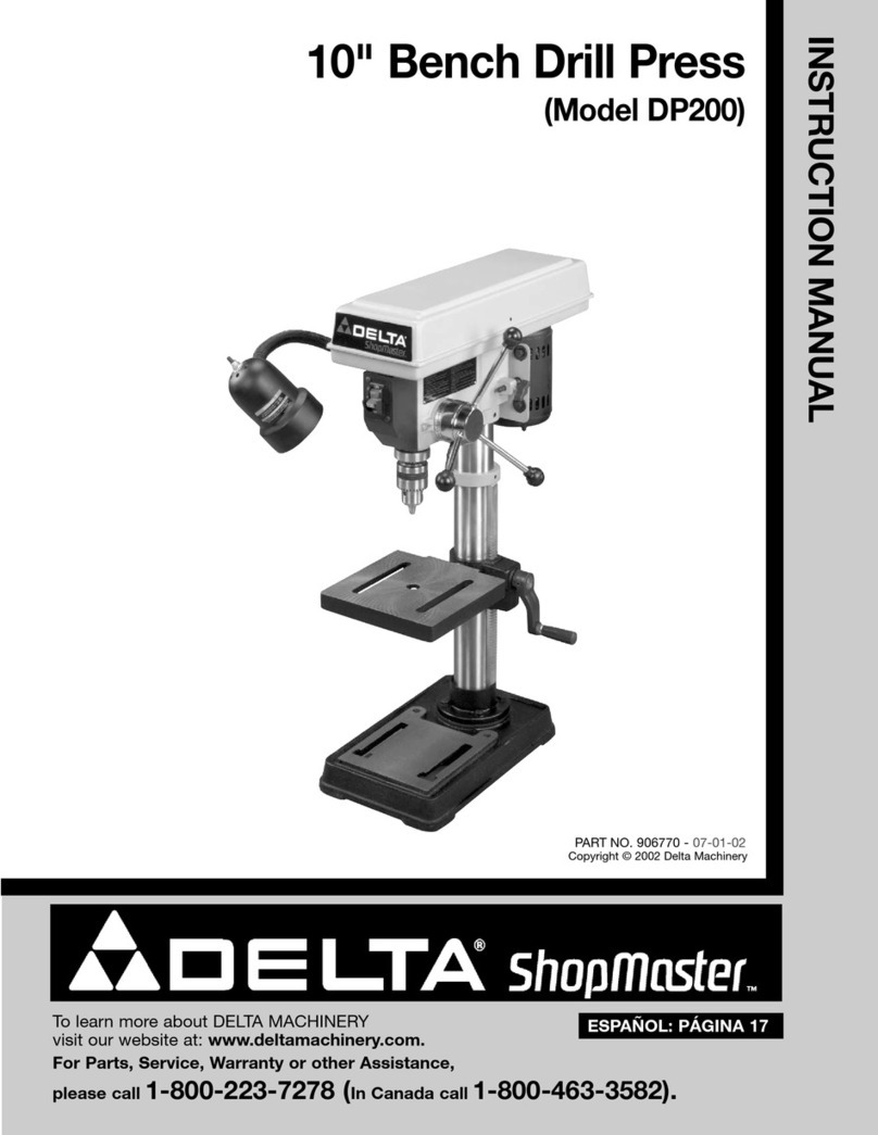 Delta ShopMaster DP200 Manuel utilisateur
