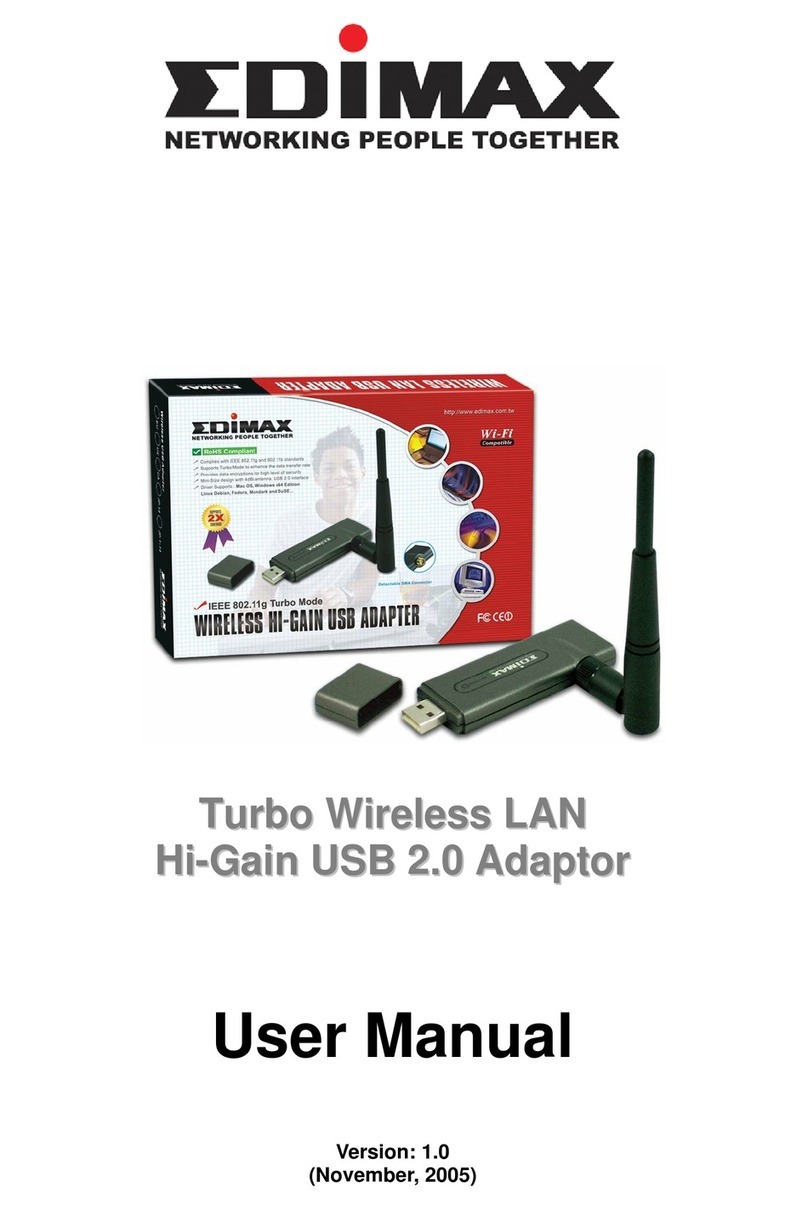 Edimax Adaptor Manuel utilisateur Edimax Adaptor Manuel utilisateur