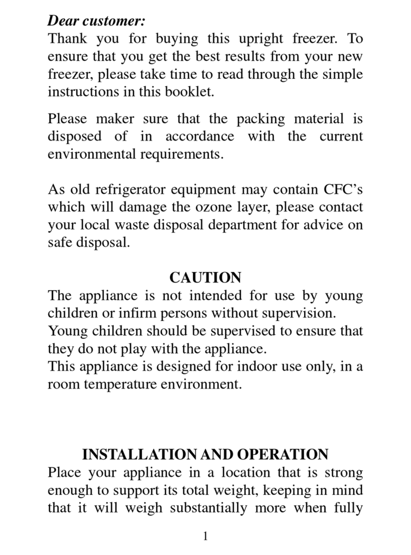 EdgeStar Upright Freezer Manuel utilisateur