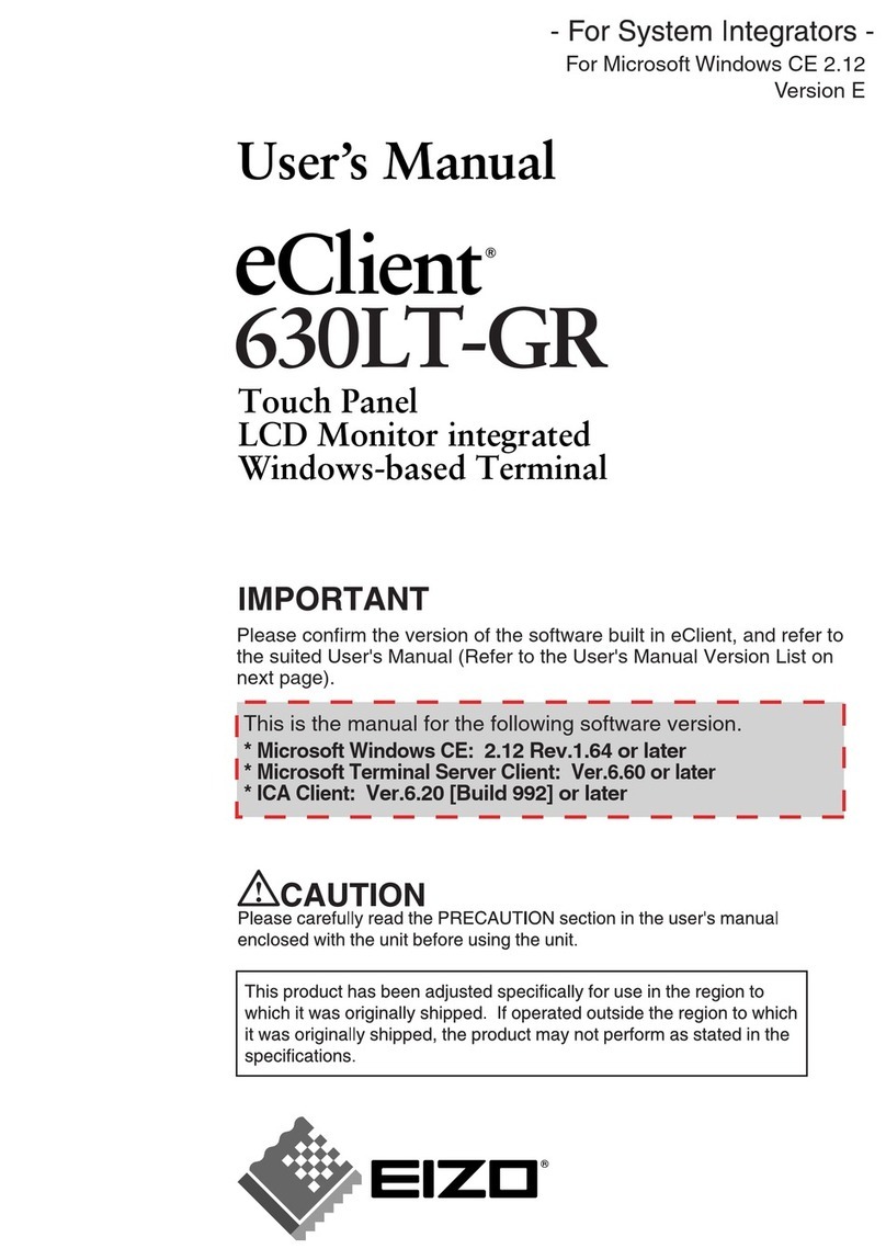 Eizo eClient 630LT-GR Manuel utilisateur