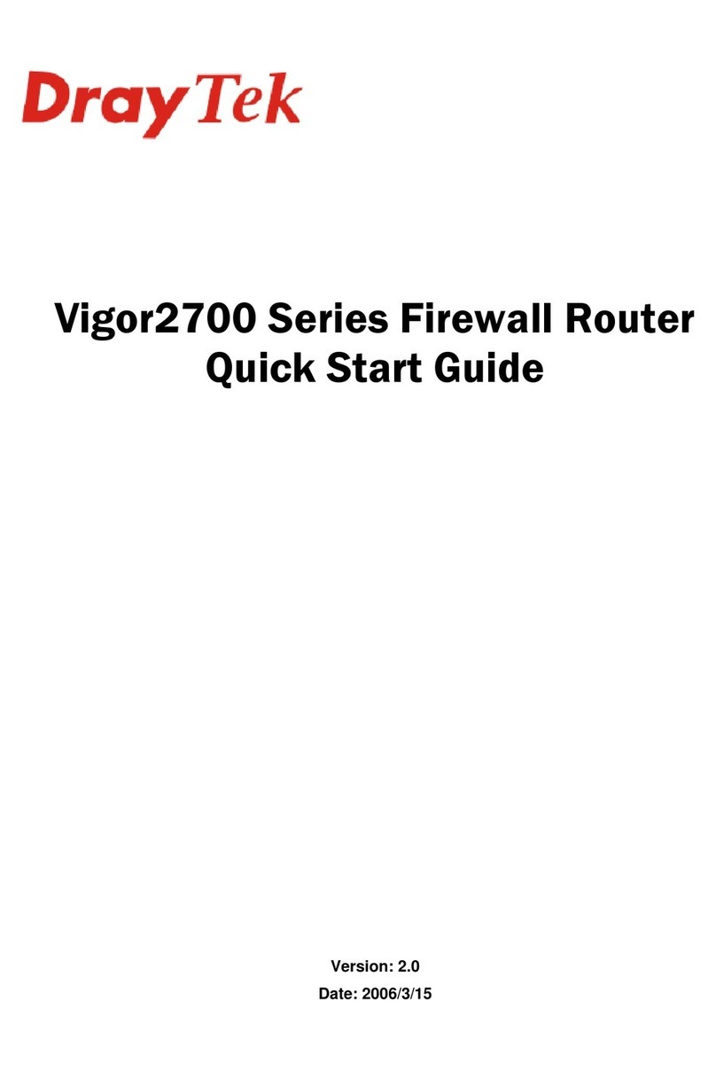 Draytek Vigor 2700 Series Manuel utilisateur Draytek Vigor 2700 Series Manuel utilisateur