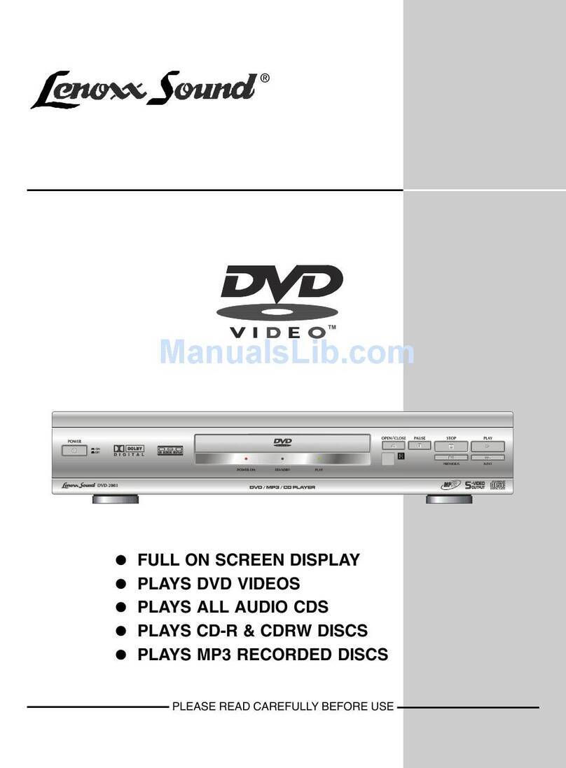 Lenoxx DVD- 2OO3 Manuel utilisateur