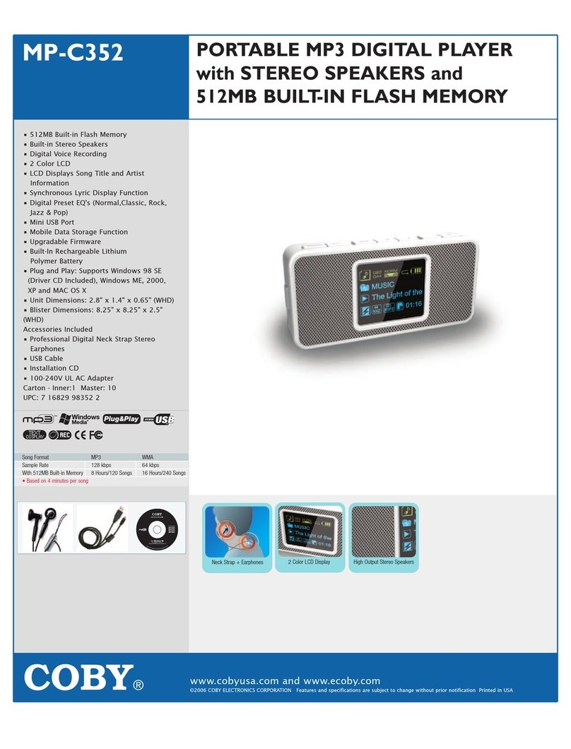 Coby MP-C352 Manuel utilisateur