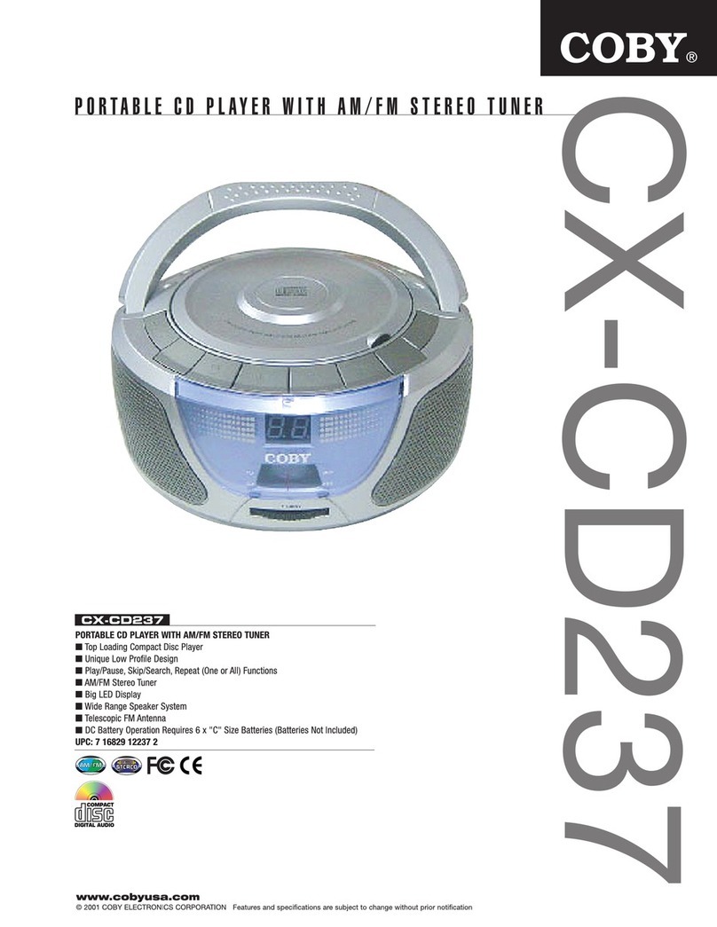 Coby COBY CXCD237 Manuel utilisateur
