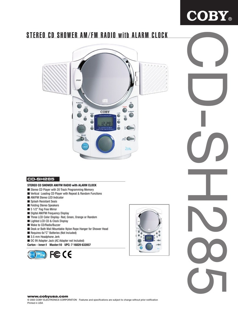 Coby CD-HS285 Manuel utilisateur Coby CD-HS285 Manuel utilisateur