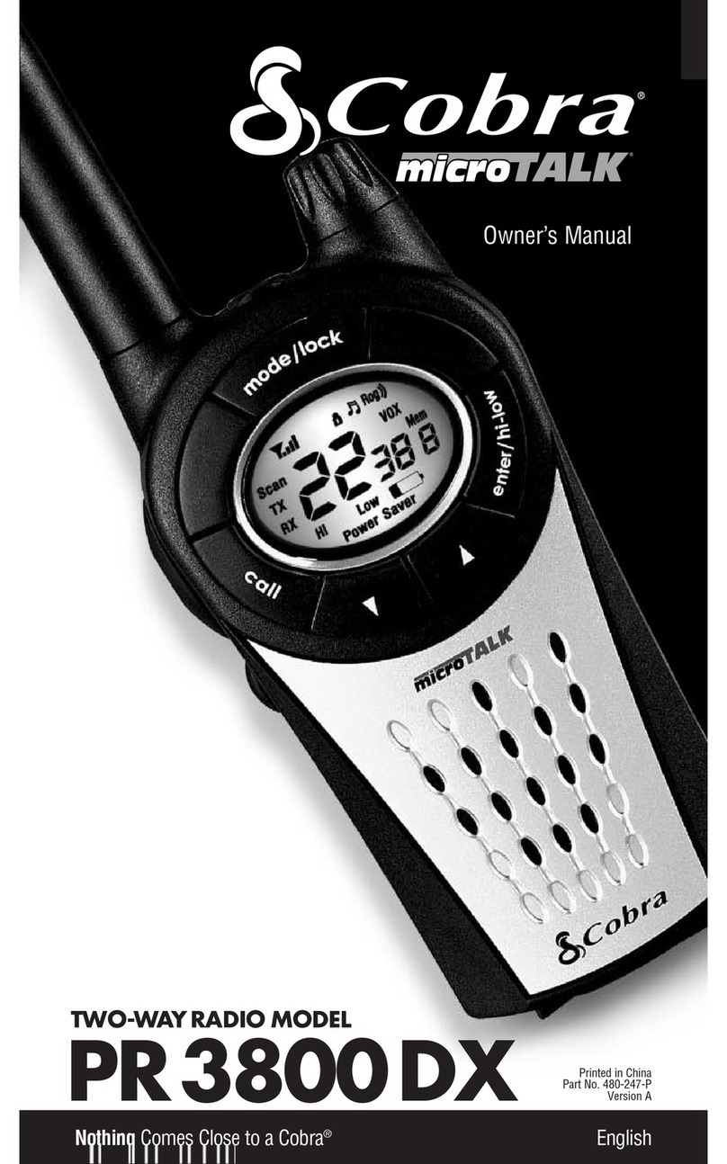 Cobra microTALK PR3800DX Manuel utilisateur