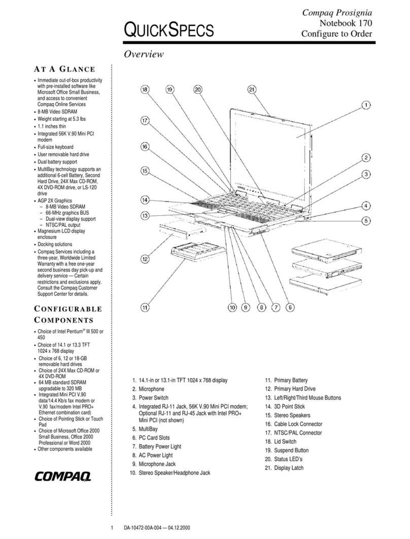 Compaq Prosignia 170 Instructions d'utilisation