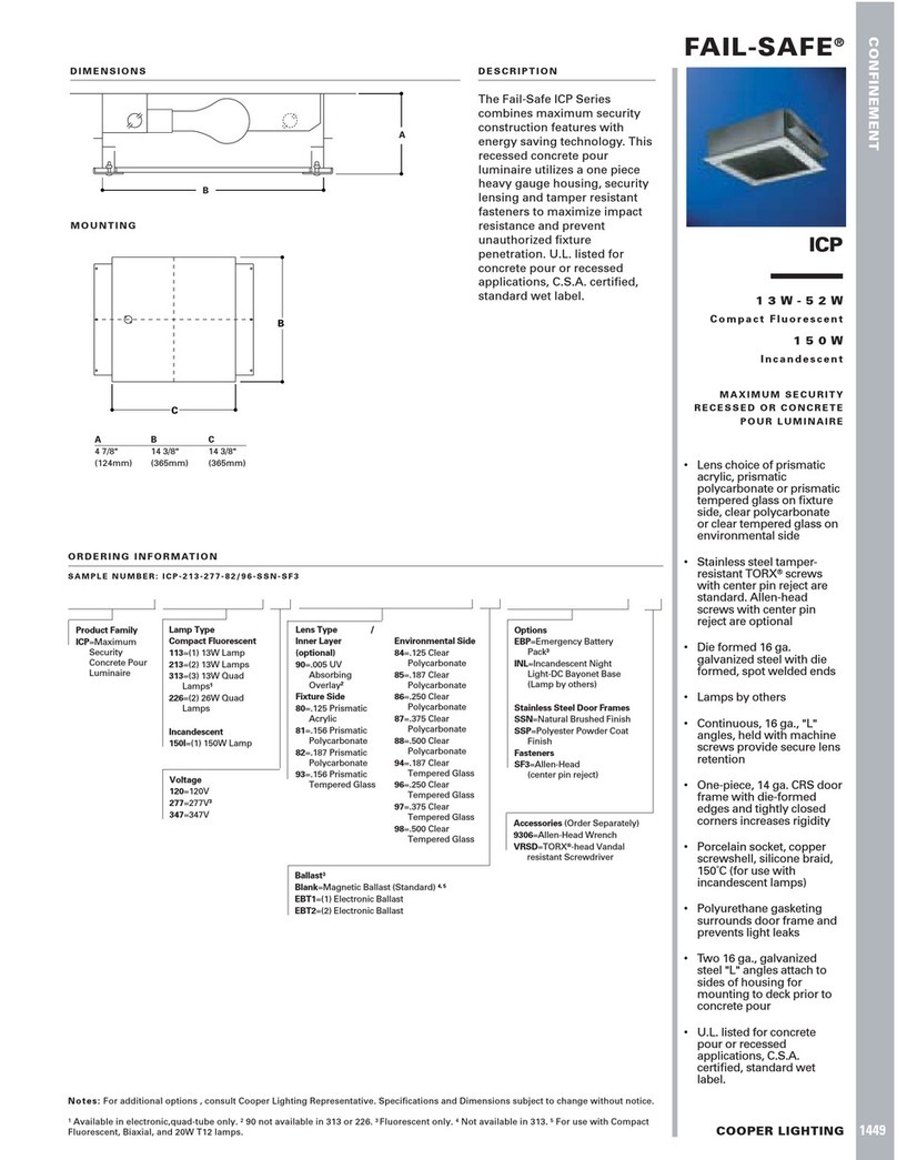 Cooper Lighting 1449 Manuel utilisateur