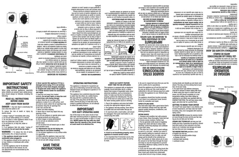 Conair 210 Guide de l'utilisateur