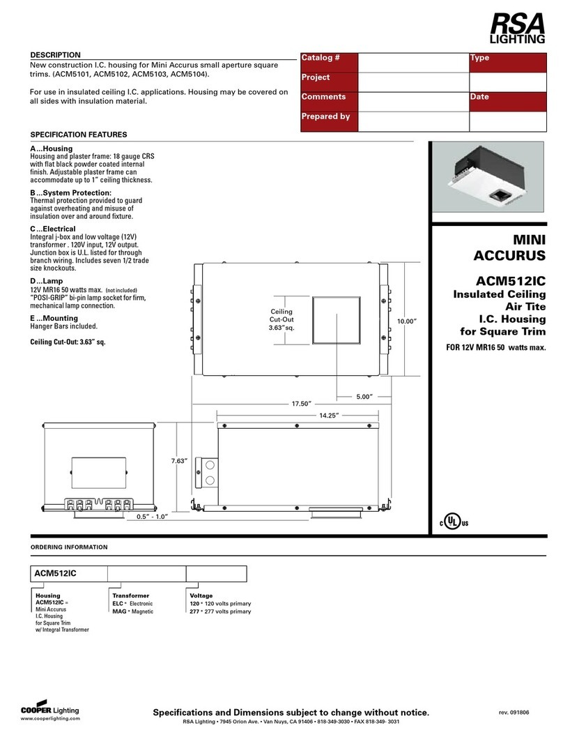 RSA Lighting ACM512IC Manuel utilisateur RSA Lighting ACM512IC Manuel utilisateur