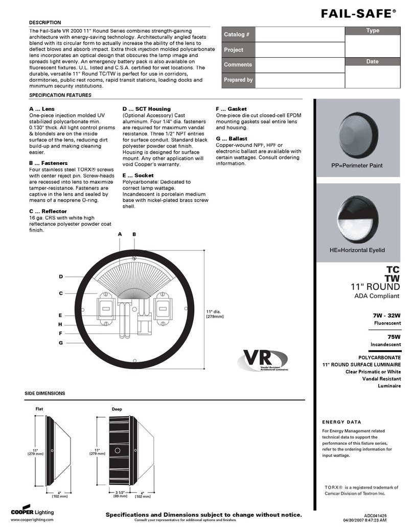 Cooper Lighting FAIL-SAFE TC Manuel utilisateur