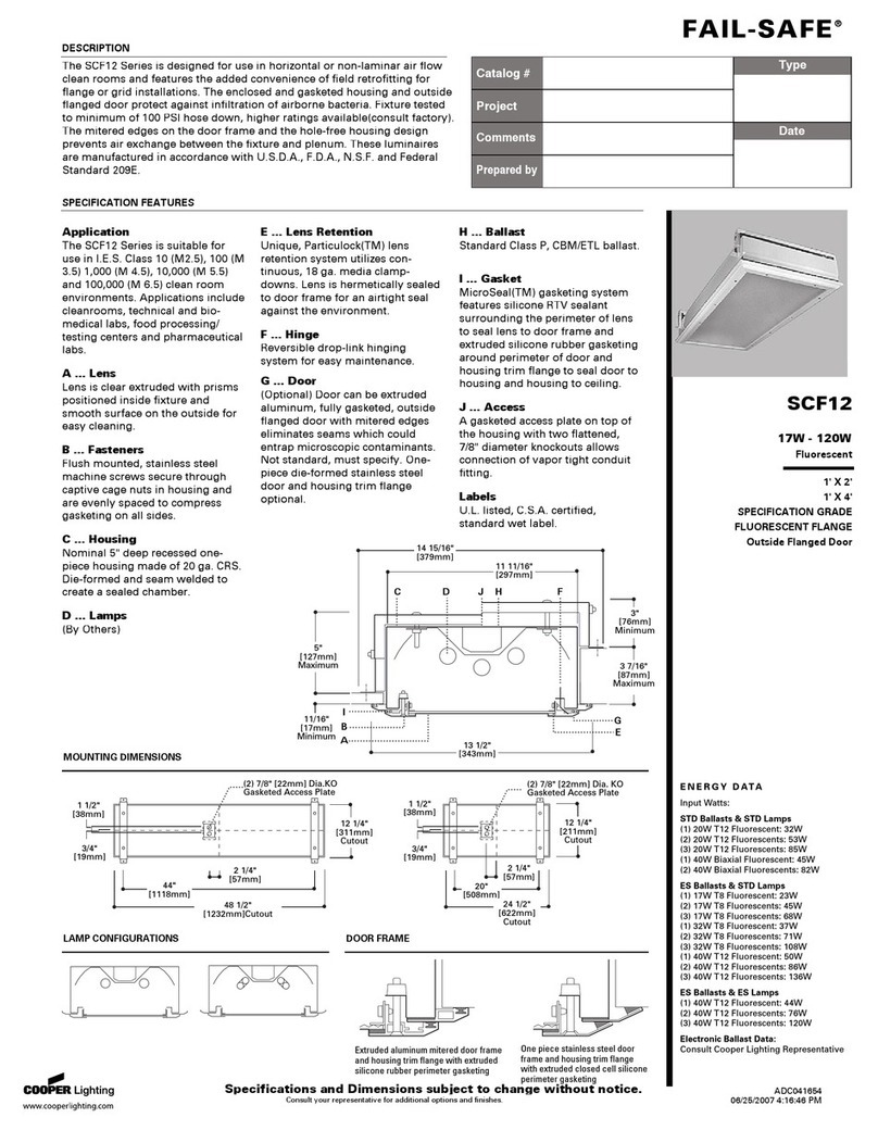 Cooper Lighting FAIL-SAFE SCF12 Manuel utilisateur