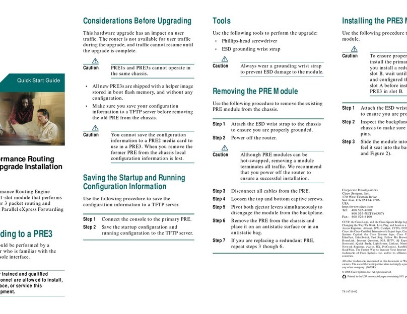 Cisco PRE1s Manuel utilisateur