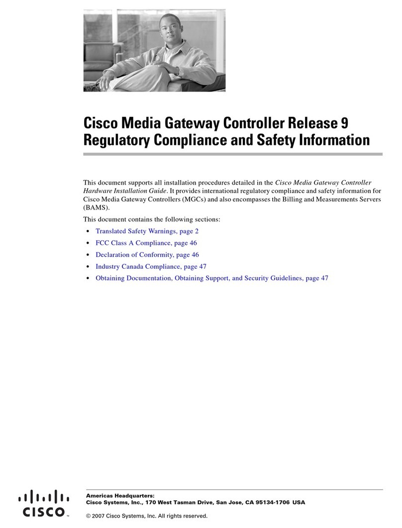 Cisco Gateway Controllers Instructions originales