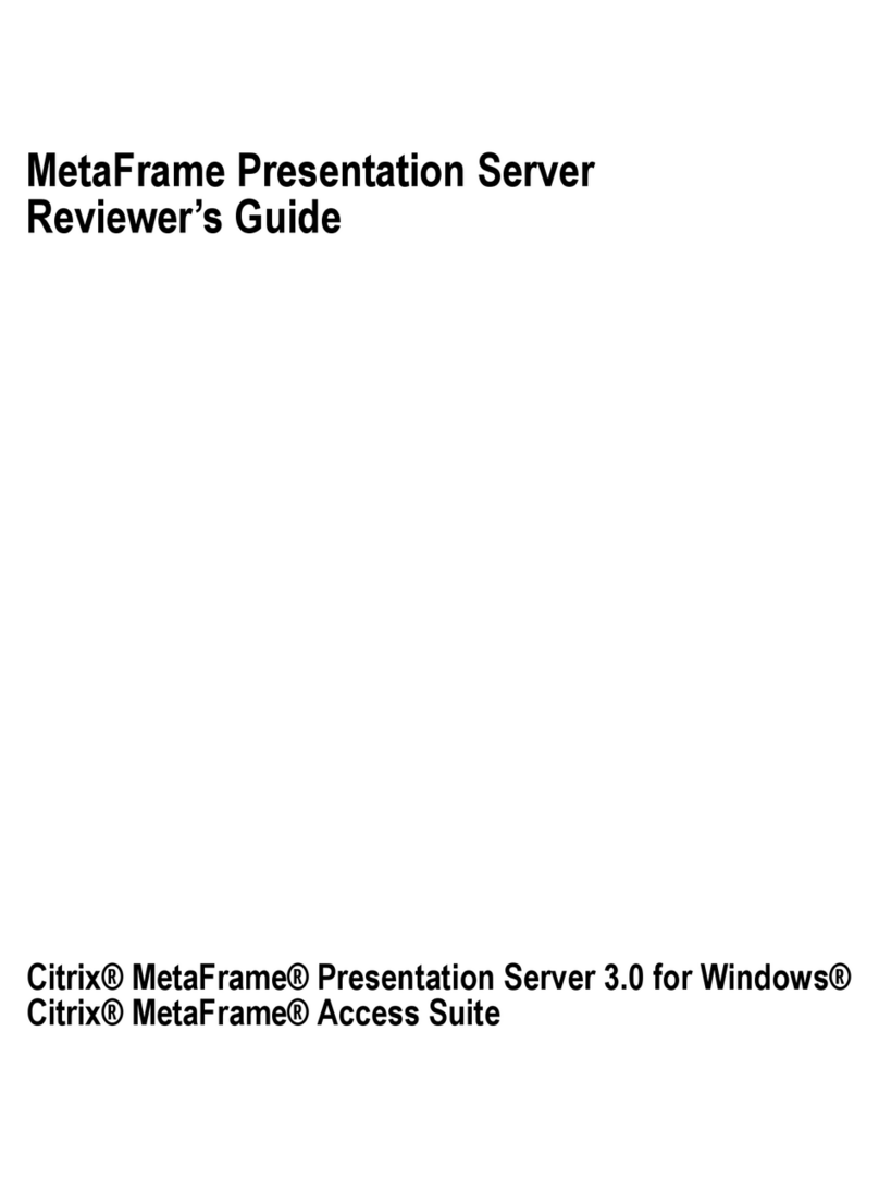 Citrix MetaFrame MetaFrame Presentation Server Manuel utilisateur