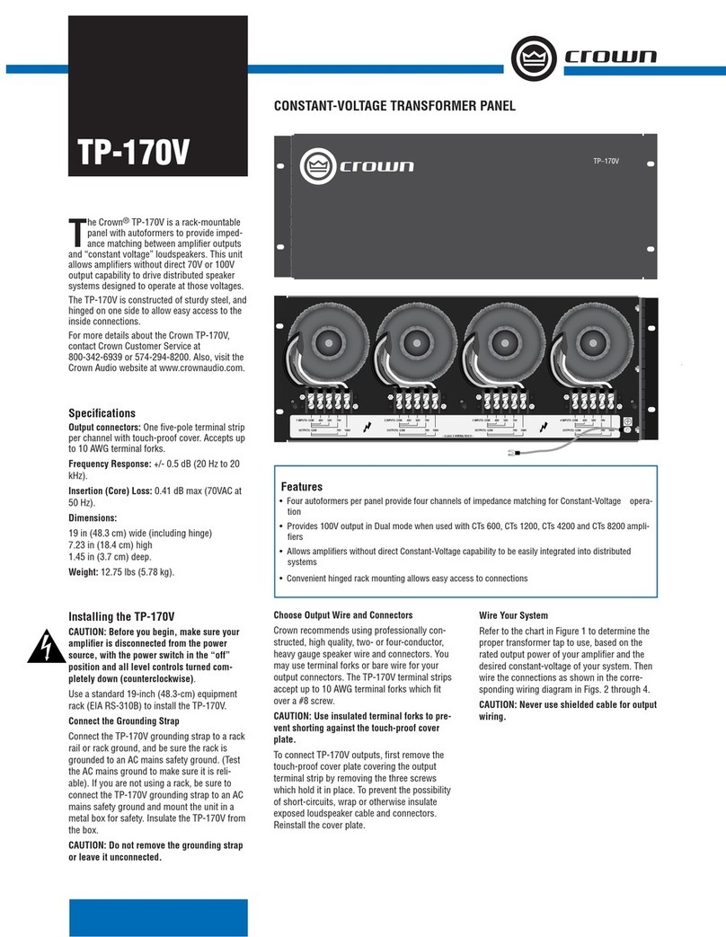 Crown TP-170V Manuel utilisateur