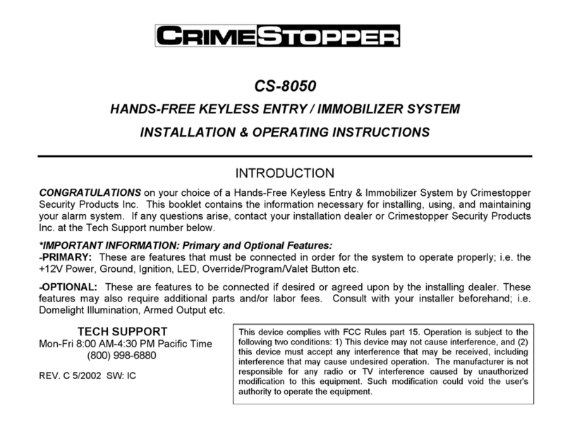 CrimeStopper CS-8050 Manuel