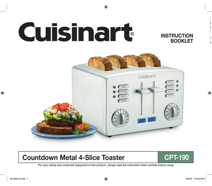 Cuisinart CPT-190 - Countdown Metal Toaster: Brushed... Manuel utilisateur