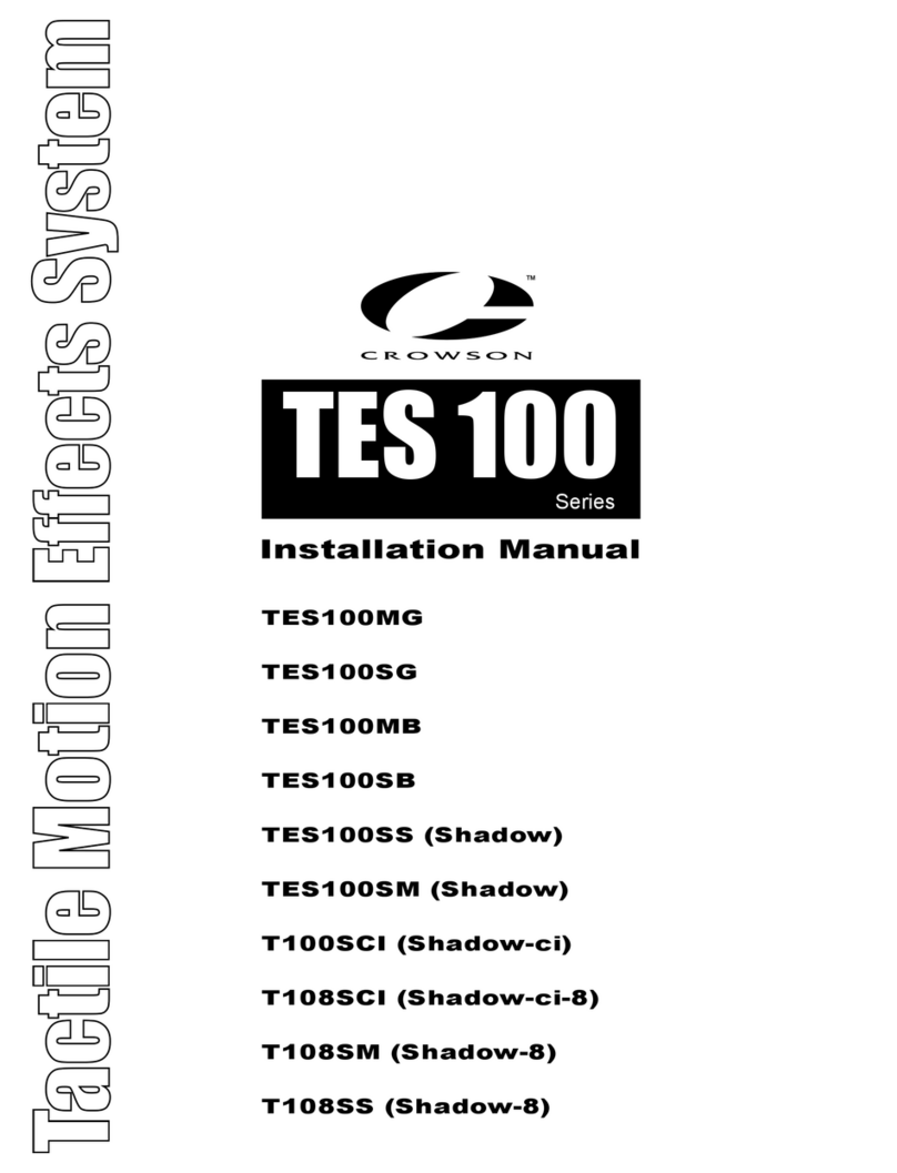 Crowson Tactile Motion Effects System T100SCI Manuel utilisateur