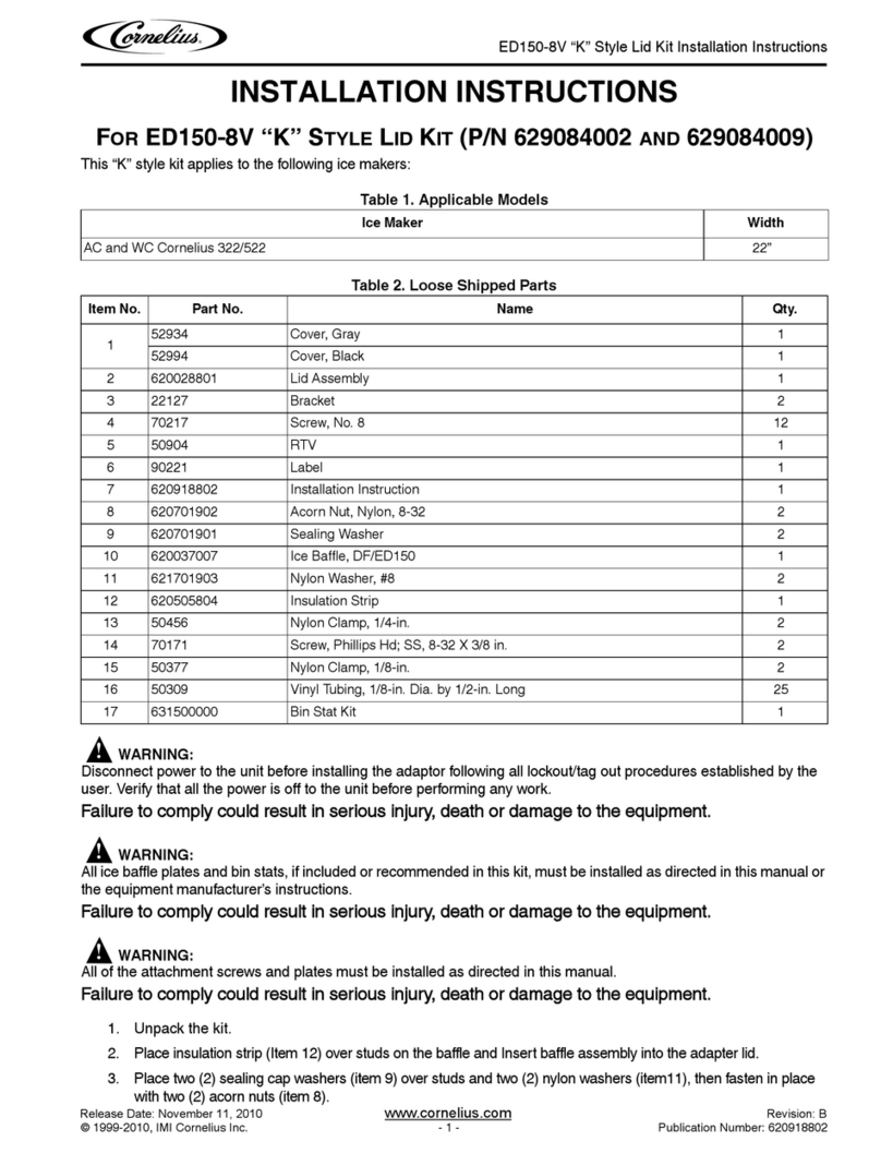 Cornelius P/N 620028801 Manuel utilisateur