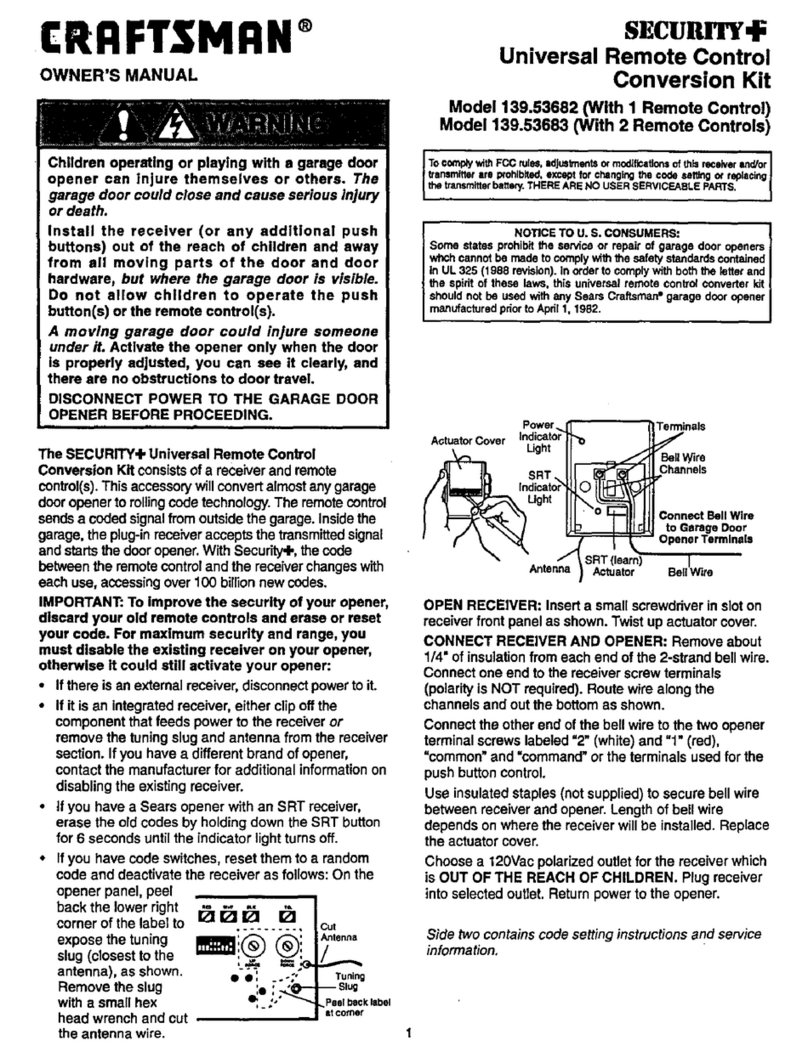 Craftsman SECURITY+ 139.53682 Manuel utilisateur