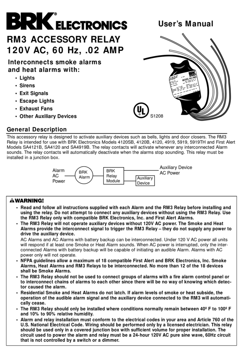 BRK electronic RM3 Manuel utilisateur BRK electronic RM3 Manuel utilisateur