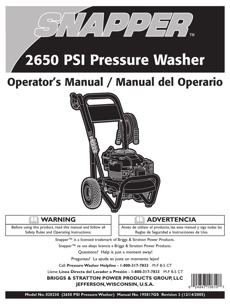 Snapper 2650 PSI Manuel utilisateur