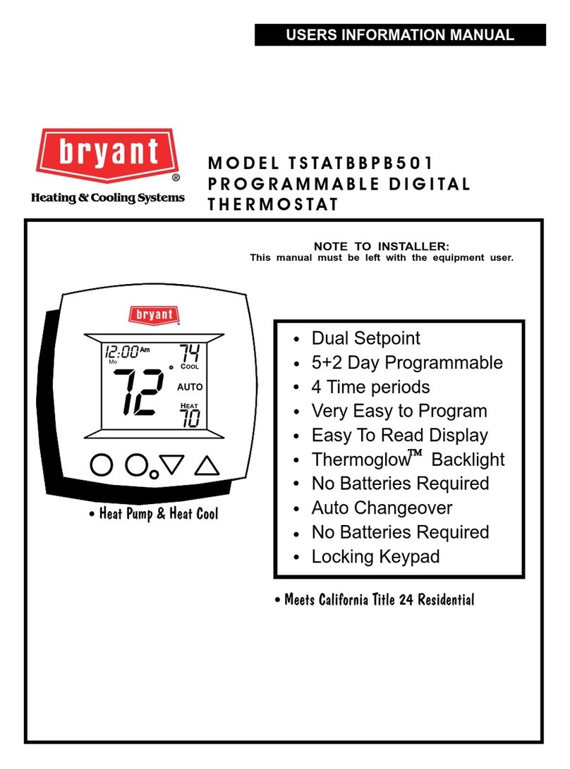 Bryant TSTATBBPB501 Mode d’emploi