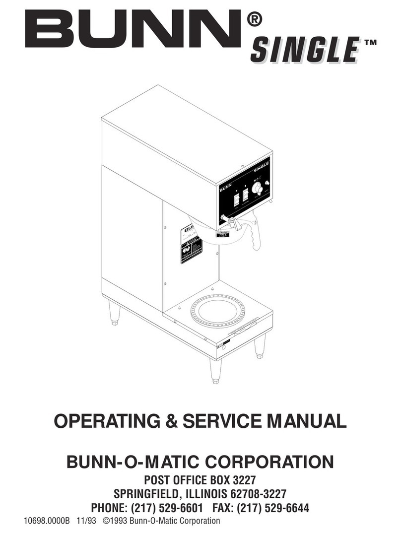 Bunn SINGLE Manuel d'instructions et de sécurité