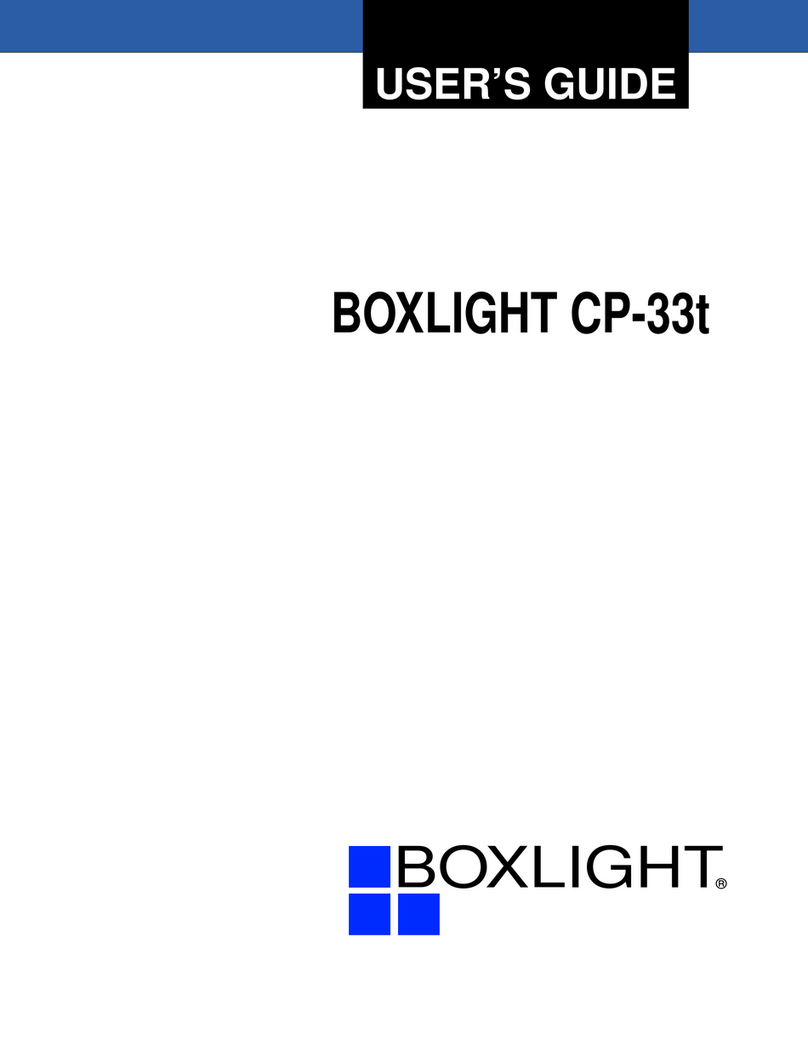 BOXLIGHT CP-33t Manuel utilisateur