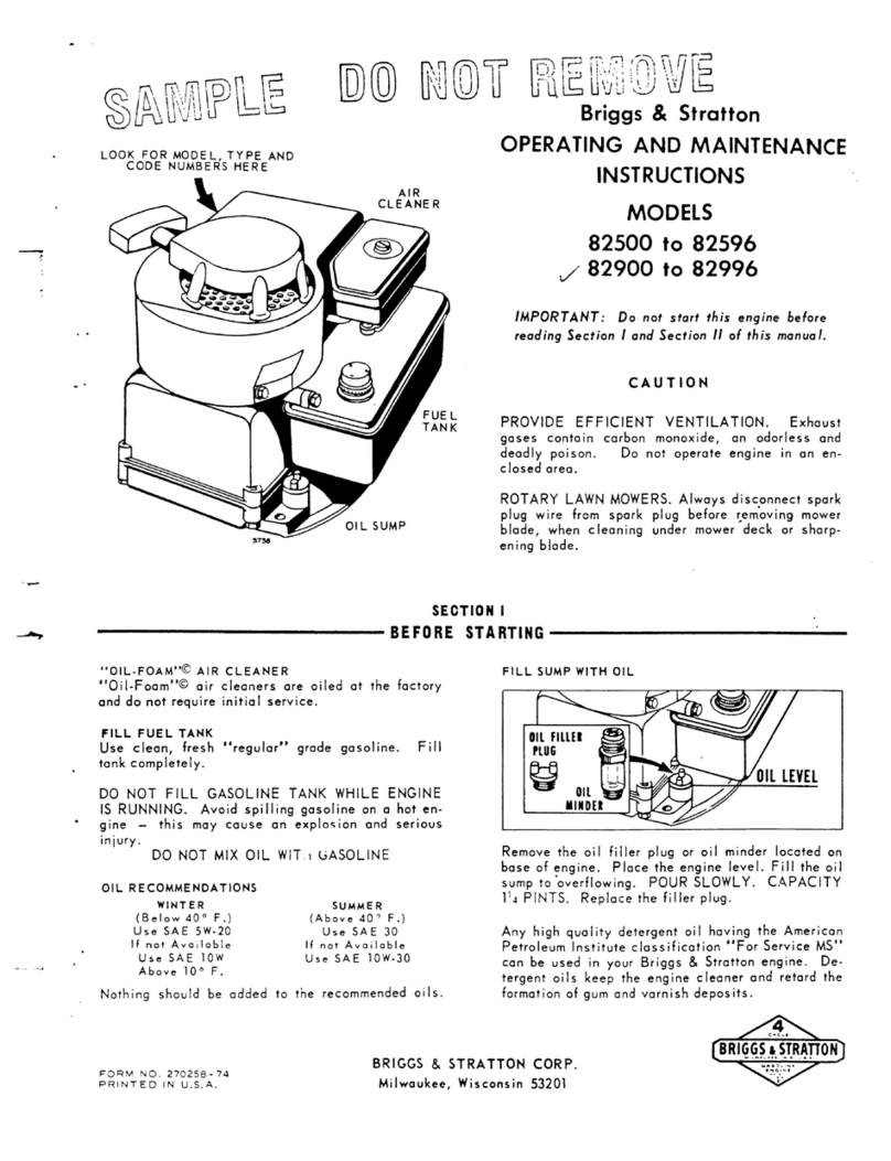 Briggs & Stratton 82500 Manuel