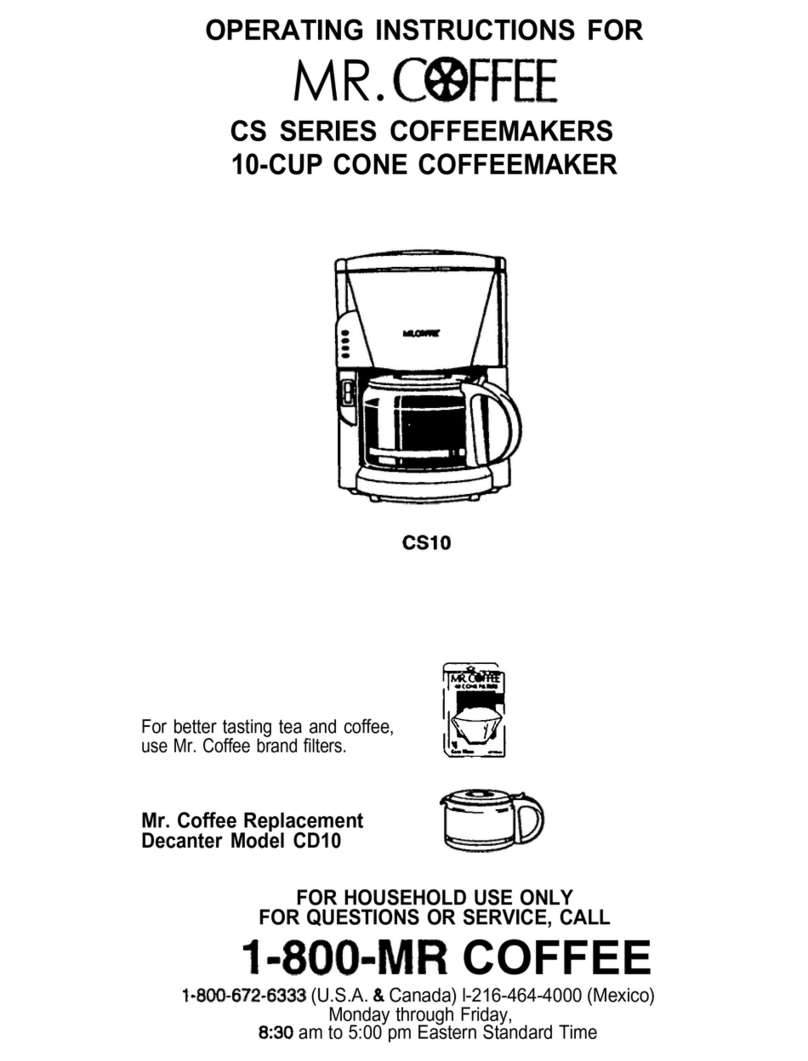 Mr. Coffee CS10 Manuel utilisateur